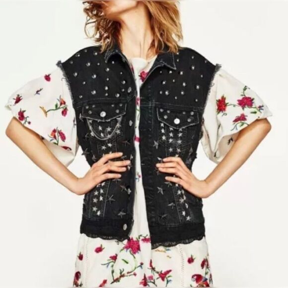 Zara Studded Vest - Picture 3 of 9